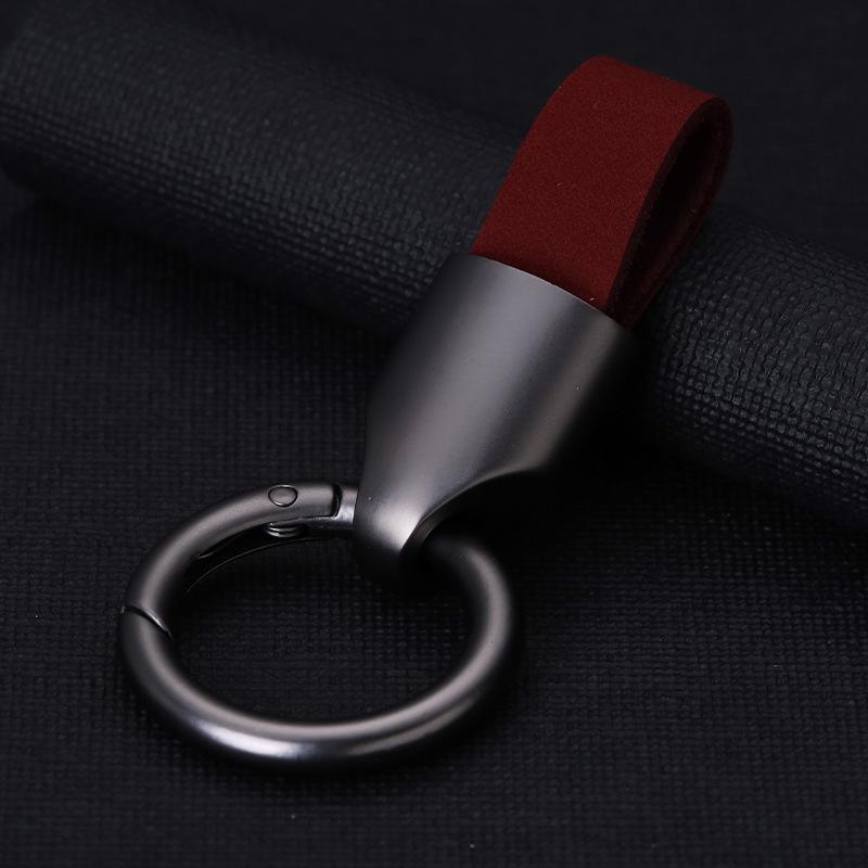 High-End Minimalist Suede Car Keychain Pendant for Men & Women