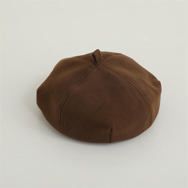 Solid Color Fashion Baby Beret Hat Spring Autumn Kids Octagonal Berets Street Toddler Girls Artist Painter Cap