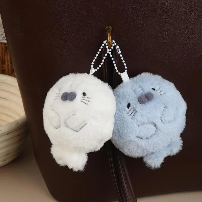 Cartoon Cute Chubby Seal Doll Pendant Plush Keychain Cute Backpack Hanging Decoration Accessories Gift