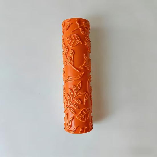 Huaqianguhh Polymer Clay Texture Roller, Floral Embossed 3D Printed Tool for Earrings, Jewelry Making