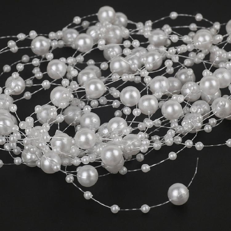 Imitation Pearls Beads Chain for Wedding Party Decoration Artificial Pearls Resin Beads for Art Craft and Jewelry Making