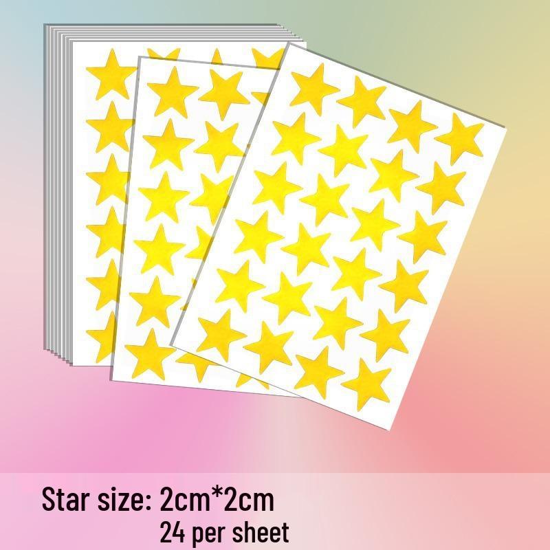 Five-Pointed Star Reward Stickers for Kindergarten - Teacher and Student Self-Discipline Chart