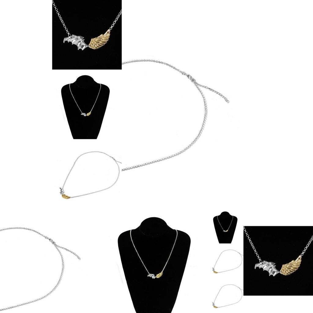 Trendy 2021 Two-tone Plated Wing Necklace For Women Stylish Geometric Sweater Jewelry Accessory