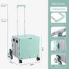 Portable Camping Trolley Multifunctional Camping Storage Box with Adjustable Handle Outdoor Camping Picnic Folding Trolley