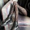 Medias de rejilla por encima de la rodilla con diseño floral de Lolita para colegiala, largas, adorables, estilo gótico, negro y blanco, estilo kawaii, disfraces de cosplay sexys.