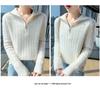 Women's 100% Wool Thickened Knitted Sweater with Large Lapel - Autumn/Winter Warm Twist Pullover, Versatile & Trendy