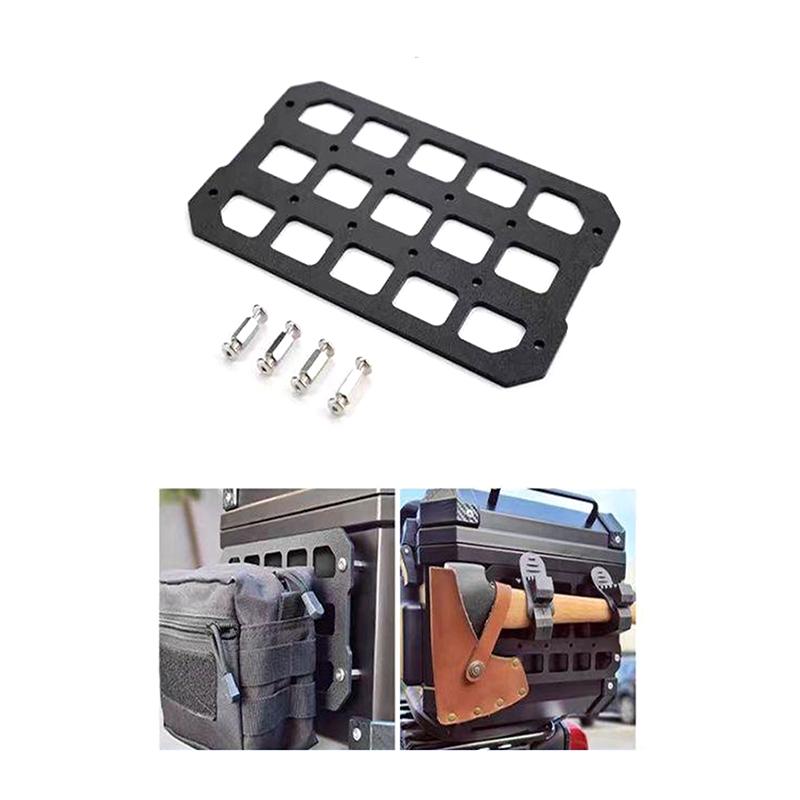 Motorcycle Molle Panel For Trunk Storage Metal Waterproof Tactical Universal Side Box Organizer Modular Storage