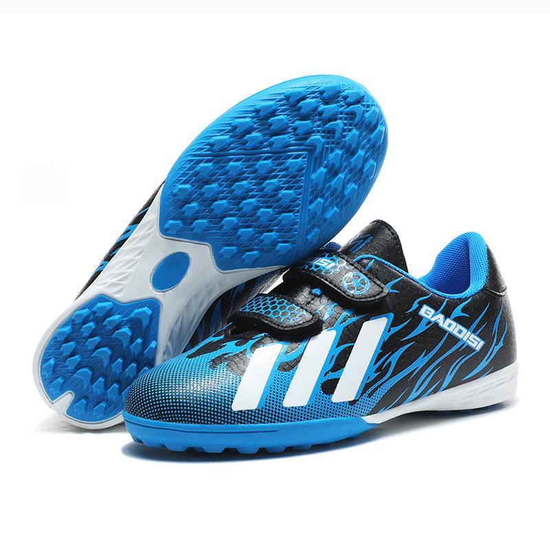 Jungen und Mädchen Fußballschuhe Klettverschluss Splitternde Nägel Spiel Training Jugend Indoor Outdoor Sneaker