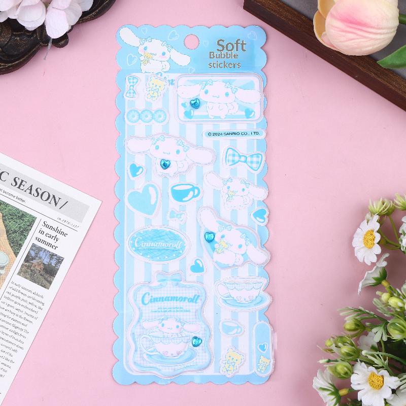 

1/2/3Pcs 3D Embossed Stickers Cute Cartoon Anime Sticker Kawaii Cinnamoroll My Melody Kitty Sticker Laptop Phone Decals 1Pcs random