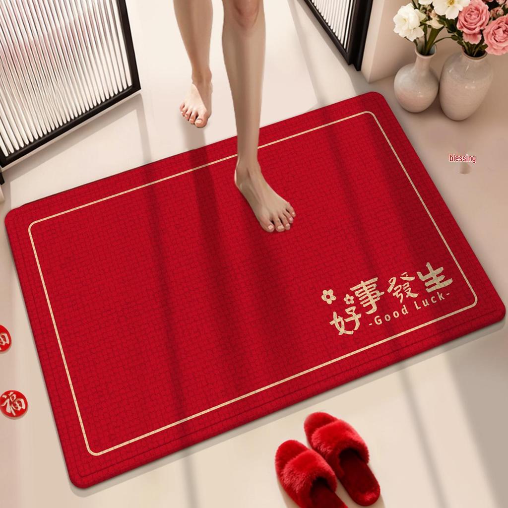 Butterfly Shadow Non-Slip Water Absorbing Diatom Mud Floor Mat for Bathroom and Entrance