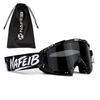 NAFEIB Splash Paint Motocross Goggles with Storage Bag Anti-UV Windproof Dustproof Dirt Bike ATV Off-Road Racing Goggles for Men