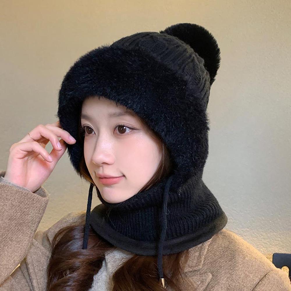 Warme Beanie Mütze Ohrenschutz Sturmhaube Mode Strickmütze Damen