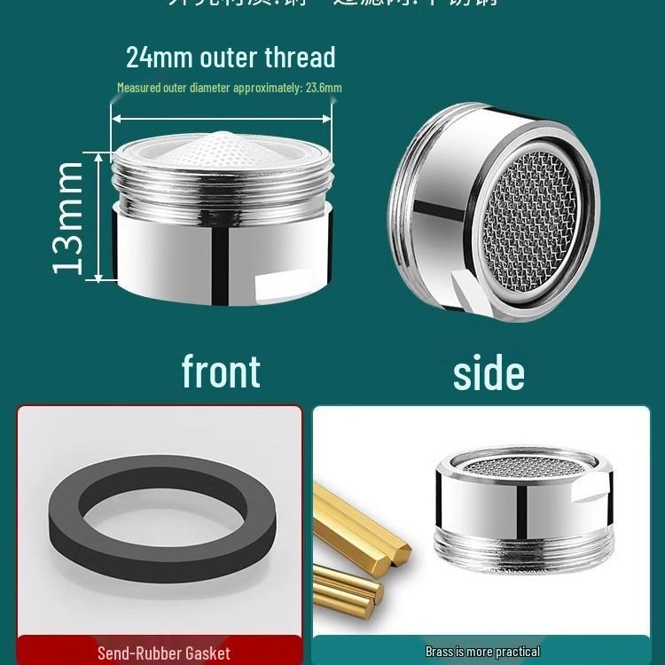 Universal Splash-Proof Faucet Aerator Core - Hot & Cold Water Filter Nozzle