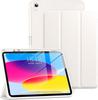 New Tri-fold Soft TPU PU Leather Tablet Case for iPad 10.9" 2022 - Lightweight Folio Stand with Pencil Holder-Auto Sleep/Wake