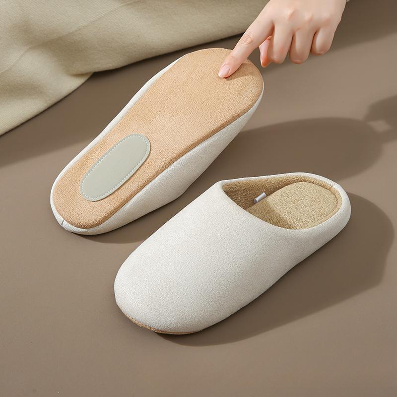 Japanischer Stil Home Silent Soft-Sole Hausschuhe Paar Home Office Rutschfeste Hausschuhe Damen Vier-Jahreszeiten-Holzboden Herren