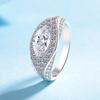Exquisite Evil Eye Luxury Light Luxury Ring 1ct Women Moissanite PT950 Platinum Fine Texture, Comfortable & Secure