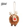 Decorative Furry Deer for Christmas Wreaths Felt Elk Hanging Ornaments, Cute Fuzzy Pom Reindeer Unique Ornaments Door Handles Pendant, Holiday