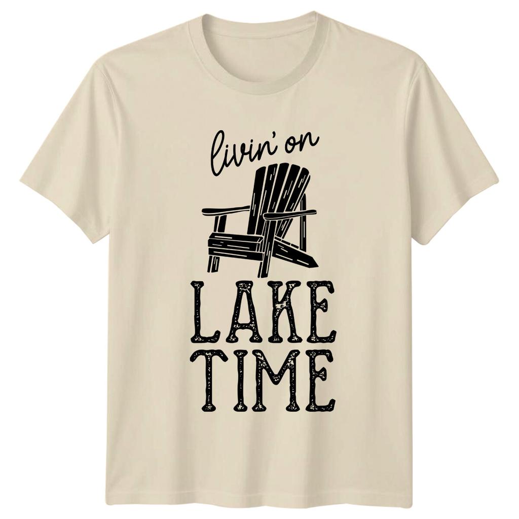 Livin On Lake Time Adirondack Chair Nature TShirt For Unisex And Unisex