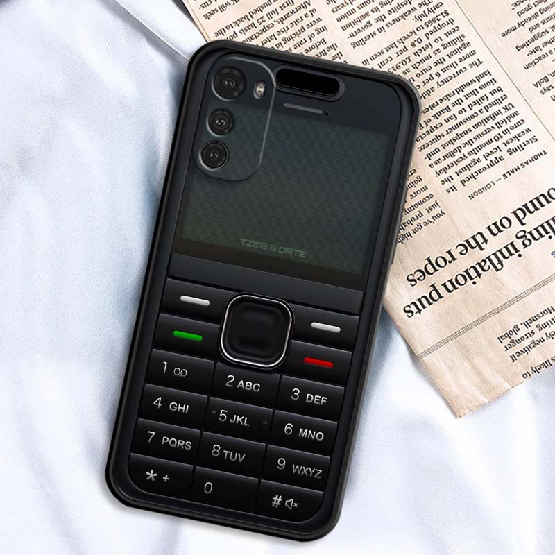 Luxury Vintage Phone Pattern For Motorola G85 Edge 50 G24 G35 G14 G04 40 G72 G34 G G54 G13 G32 5G Black Phone Case