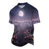 Men's Short Sleeve Loose Fit Casual Top for Halloween Party Versatile Daily Wear