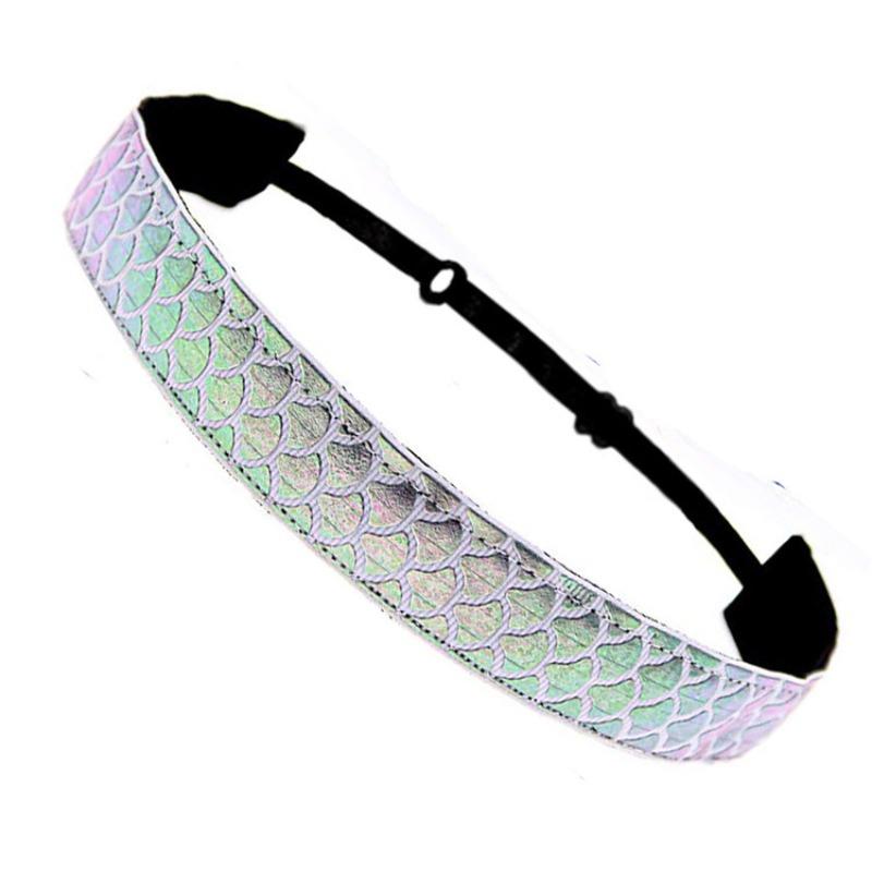 

New Sports Headband Running Non-slip Headband Trendy Mermaid Headband Fitness Yoga Headband Fish Scale Headband