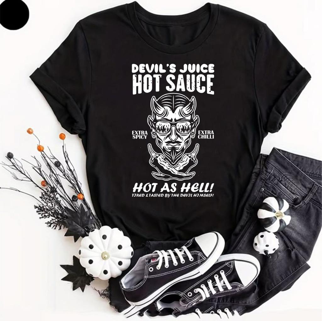 Devil's Juice Hot Sauce Mens T Shirt Spicy Chilli Hot Geek Legend Tee Top Unisex