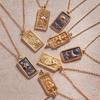 Titanium Steel Color Retention Guard Retro Classic Tarot Necklace, Fashionable Retro Fashion Pendant Jewelry
