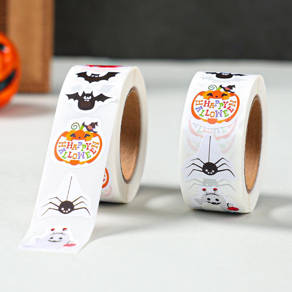Halloween Pumpkin Ghost Stickers Happy Halloween Party Decor Kids Boys Girls Trick or Treat Boo Gift Stickers Party Supplies