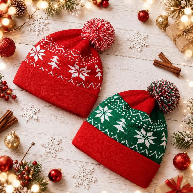 Christmas Themed Knit Scarf Warm Winter Soft Knitted Neck Scarf For Adults