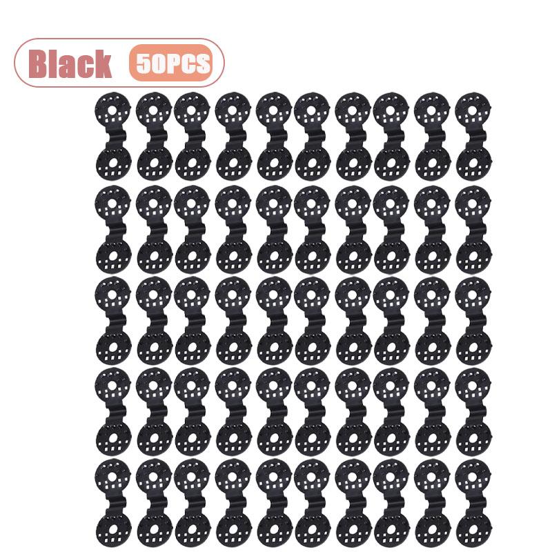 Black Sun Shade Clips Multi Purpose Greenhouse Fasteners for Tarp Camping Gear and Outdoor Canopy Windproof Installation