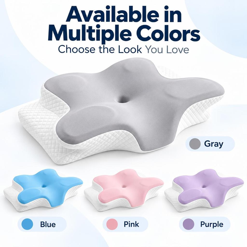 Ergonomisches Nackenkissen, Orthopädisches Bettkissen aus Memory-Schaum