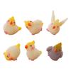 6Pcs Cute Cartoon Cockatiel Ornaments Horticultural Plant Animal Resin Handicraft Birds Models Diy Home Garden Decoration