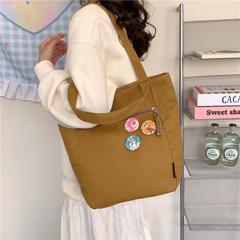 Canvas bag women's 2025 summer new bag shoulder bag handbag premium tote bag student