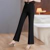 Pantaloni Casual a Zampa Lisci con Spacco da Donna
