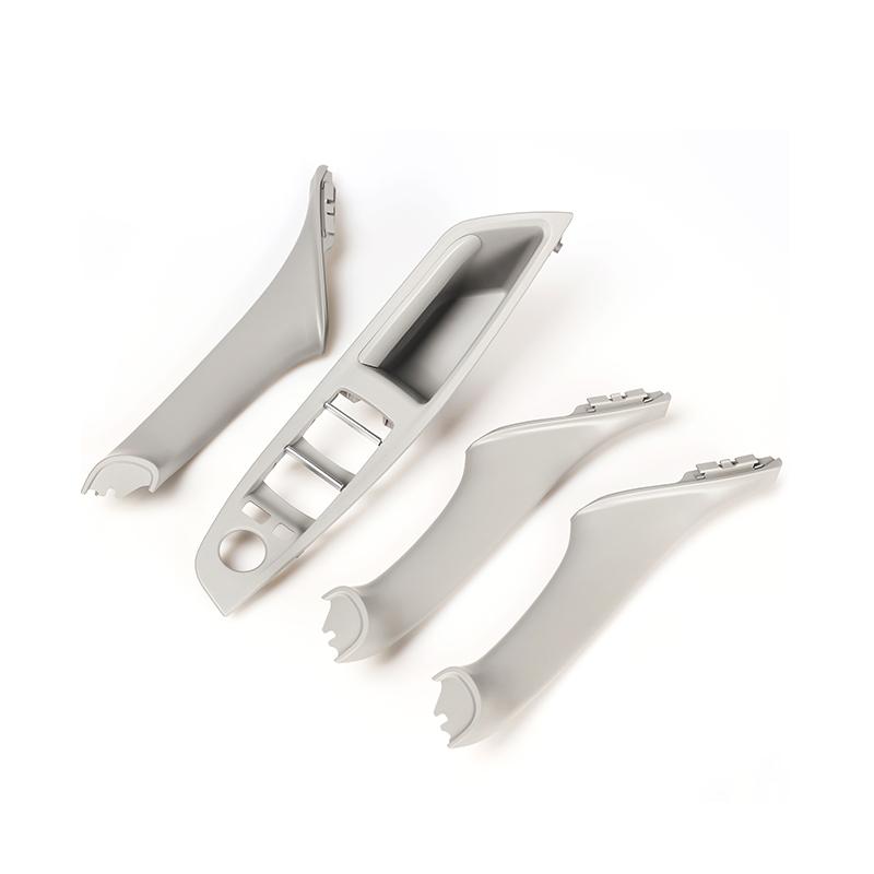 7Pc/Set Left Right Hand Drive LHD For BMW 5 Series F10 F11 F18 Beige Black Interior Door Handle Inner Door Panel Pull Trim