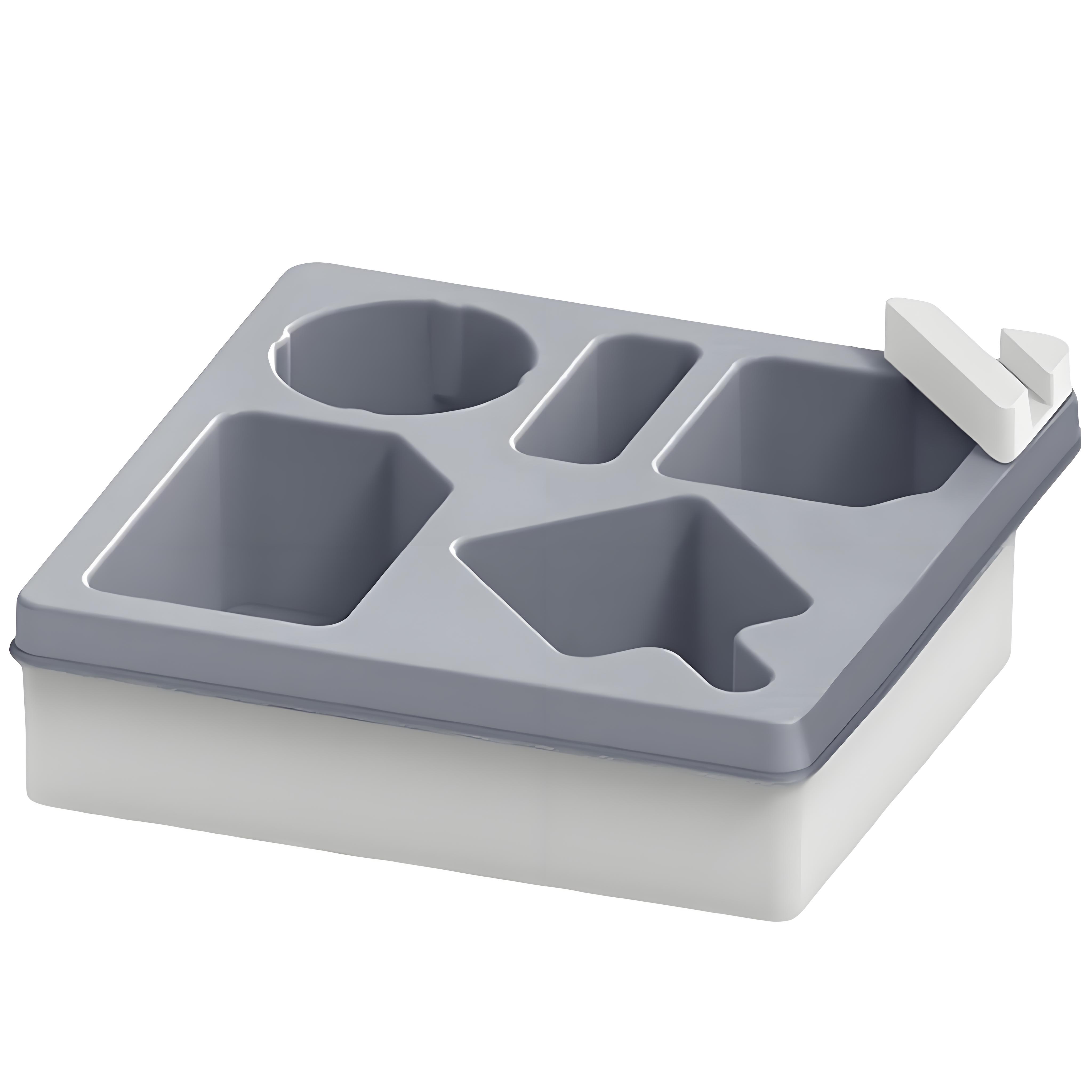 

Armrest Caddy - SpillGuard Cup Holder & Phone Stand BPA-Free Silicone (Living Room/Car Companion) светло-серый