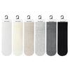 Female Spring and Summer Pure Color Breathable Sweat Absorbing Deodorant Boneless Tube Stack Cotton Socks