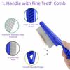 6Pcs/Set Fine-tooth Lice Comb Kit Lice Nits Removal Comb  For Small, Medium & Large Pets