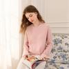 Sancai Women's Wool-Blend Crewneck Pullover Sweater