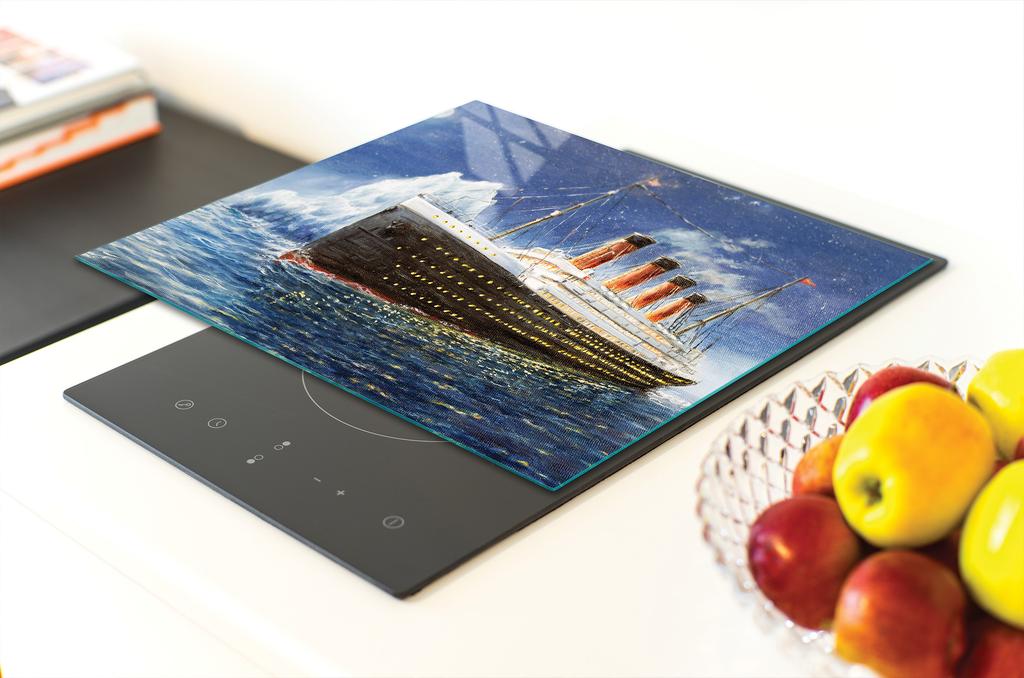 SZKLANA DESKA DO KROJENIA 40x30 TITANIC