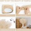 24PCS Brown Faux Pampas Grass White, 56cm Short Artificial Pompous Grass Floral Fake Pompas Grass Branches Vase Filler