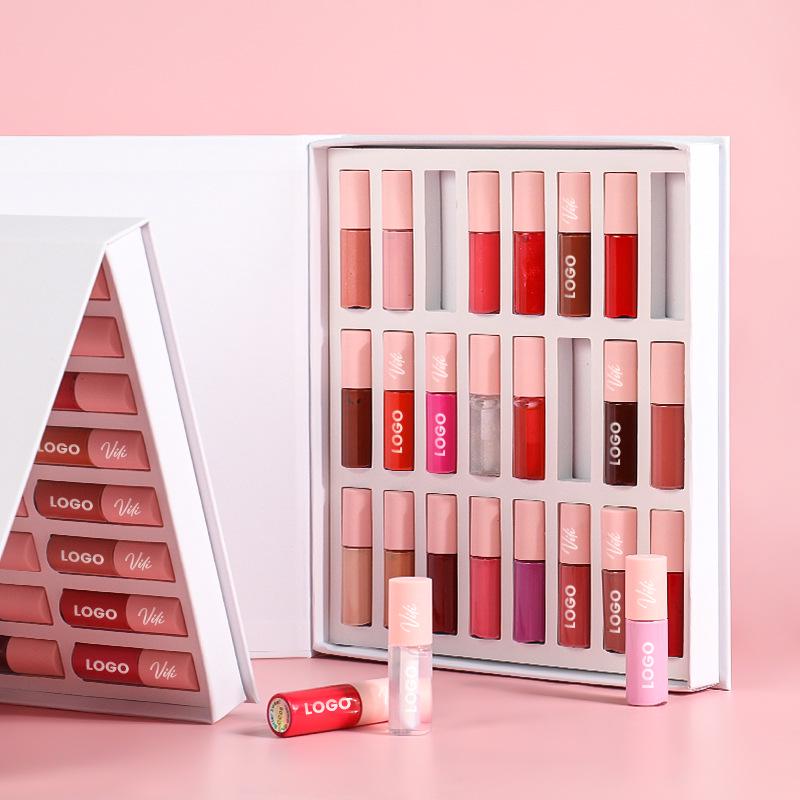 Mini Bottle Lip Gloss Set - Cross-Border Hot Seller (No Logo)