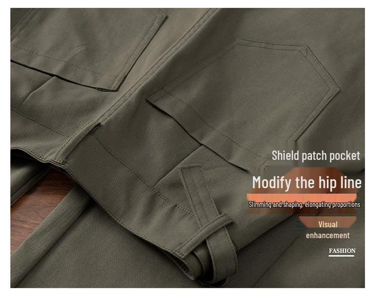 Women's High-Waisted Wide-Leg Cargo Pants – New 2026 Spring & Autumn Style, Loose, Slimming, Casual Fit.