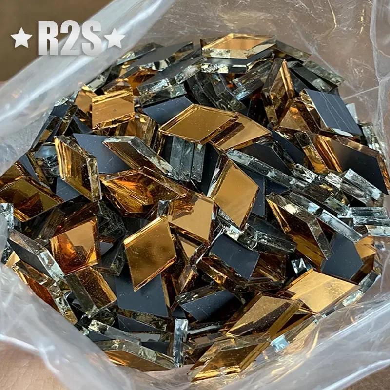 

100 г Стеклянная Зеркальная Мозаичная Плитка Насыпью Форма Ромба DIY Ремесло Аксессуар Ручной Работы Домашний Настенный Декор Художественные Принадлежности arte 100g