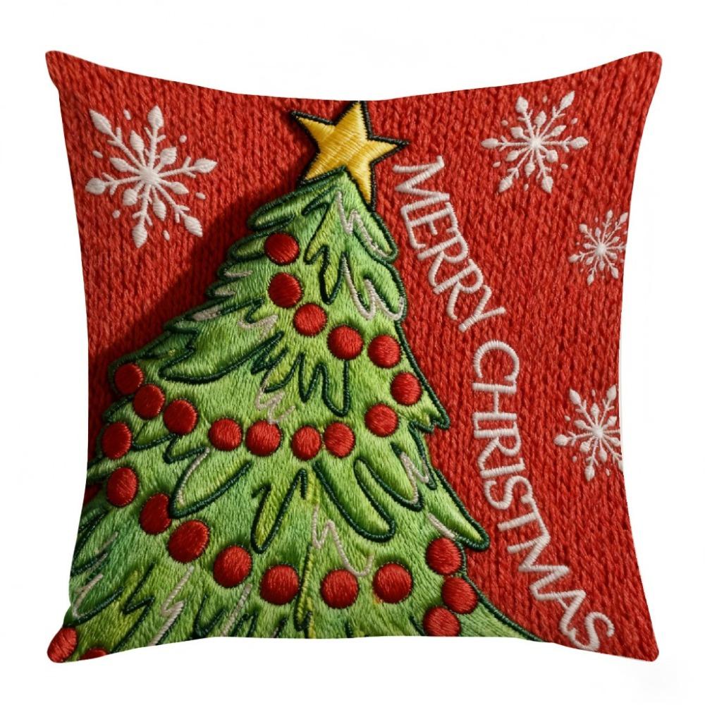 Machine Washable Christmas Pillow Covers 45x45 cm Square Pillow Case  Holiday Season