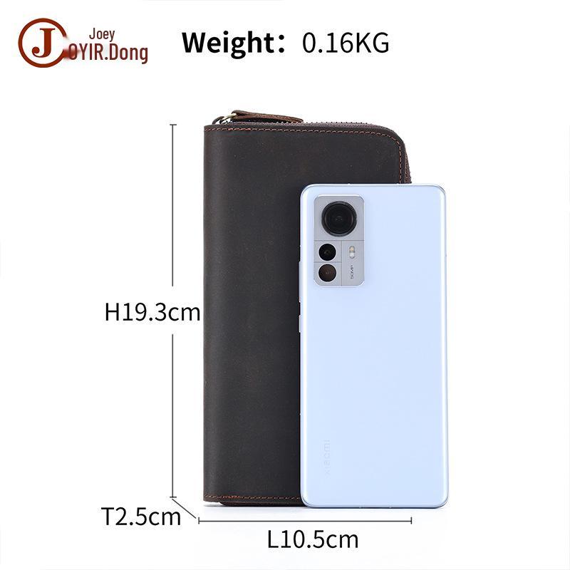 Men's RFID Genuine Leather Long Wallet & Unisex Coin Purse