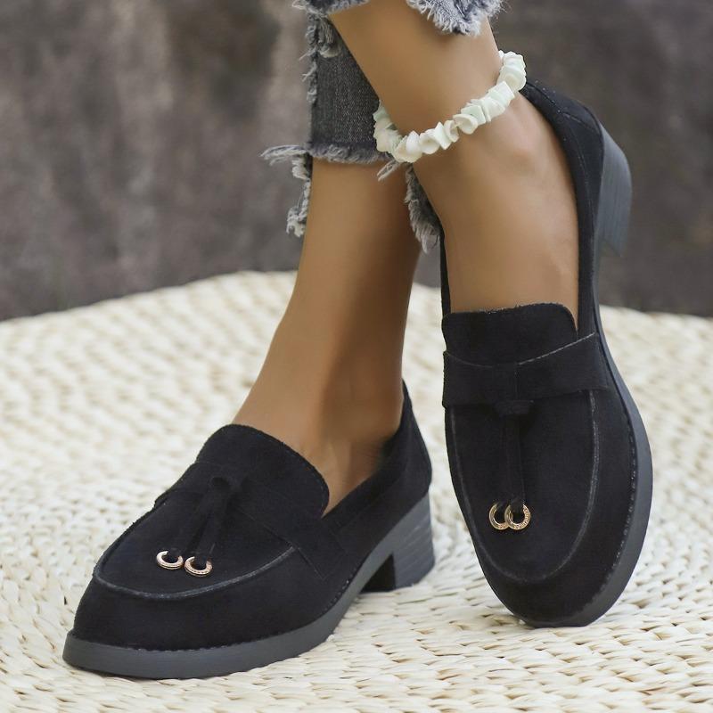 Women's Wide Width Canvas Flats, Platform Slip-On Sneakers, European Low Top Shoes for Women