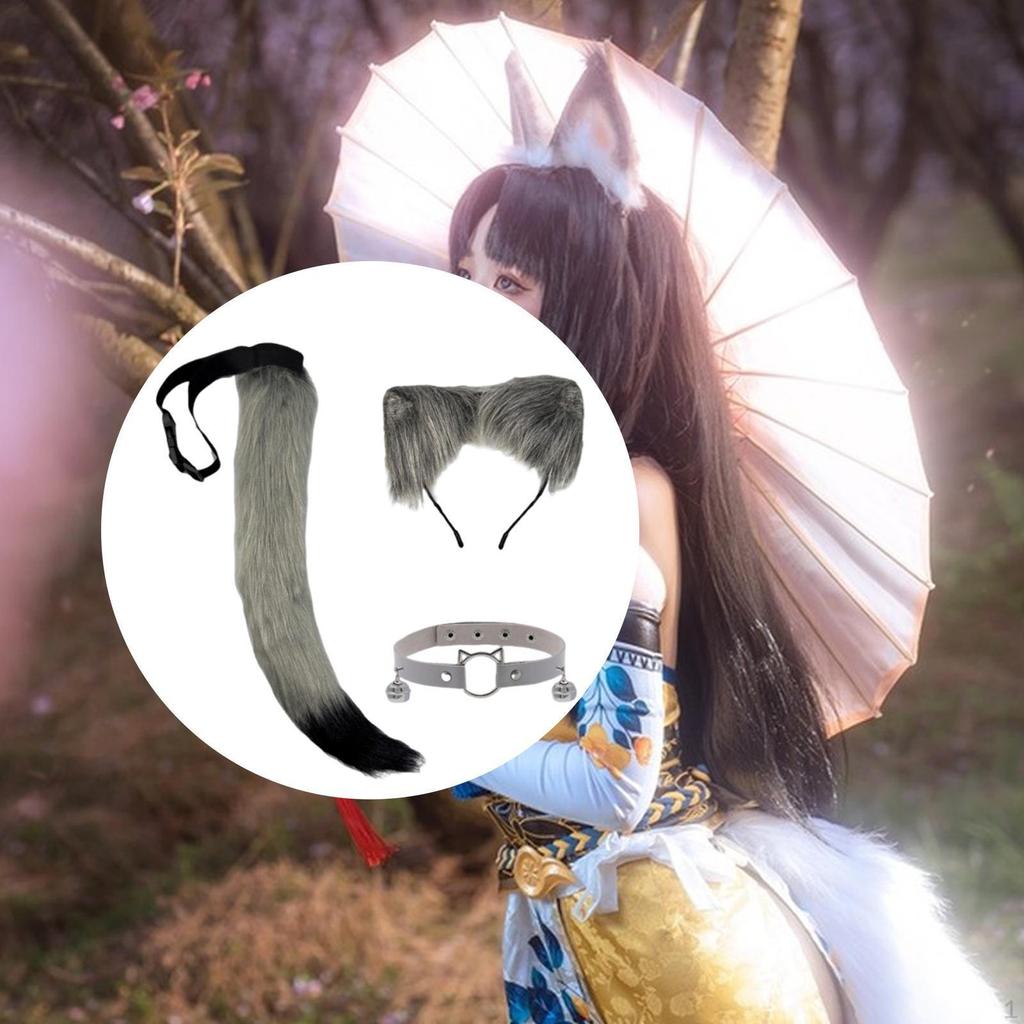 3 Pieces and Tail Set ,Cosplay Costume, for Dress up, Stage Show