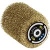 Brass-plated Wire Brush 0.3mm Ø80mm - - for Stripping/degreasing Wood, Metal or Stone