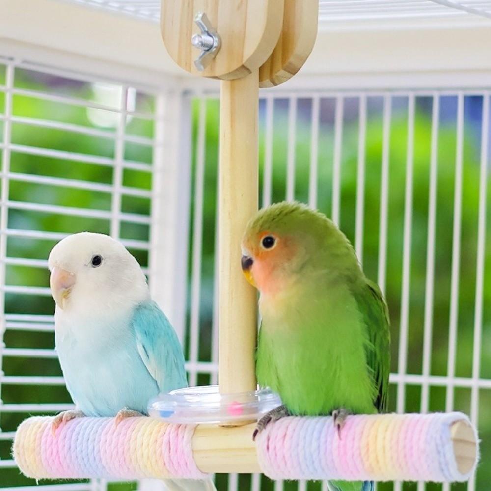 Bite Resistant Wood Parrot Swing Wear-resistant Parrot Swing Pole for Parrots Parakeets